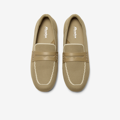 Bata乐福鞋女单2025秋商场新款英伦风舒适软底百搭一脚蹬AE274CA5