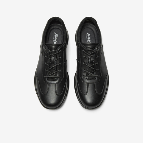 Bata休闲鞋男202秋季商场新款厚底透气舒适牛皮通勤运动鞋FDZ03CM5