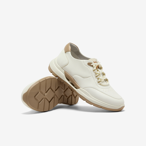 Bata休闲鞋女2025秋商场新款牛皮羊皮通勤百搭厚底运动鞋VLHB7CM5