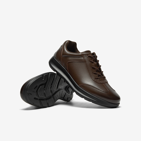 Bata休闲鞋男202秋季商场新款厚底透气舒适牛皮通勤运动鞋FDZ03CM5