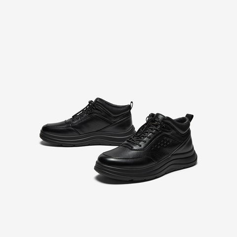 Bata时装靴男2025冬季商场新款牛皮通勤户外休闲厚底低靴21861DD5