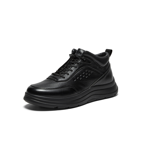 Bata时装靴男2025冬季商场新款牛皮通勤户外休闲厚底低靴21861DD5