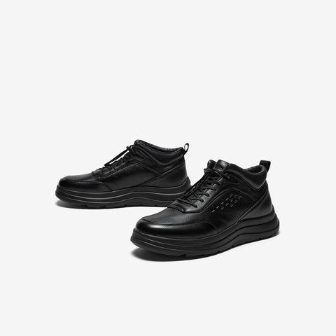 Bata时装靴男2025冬季商场新款牛皮通勤户外休闲厚底低靴21861DD5