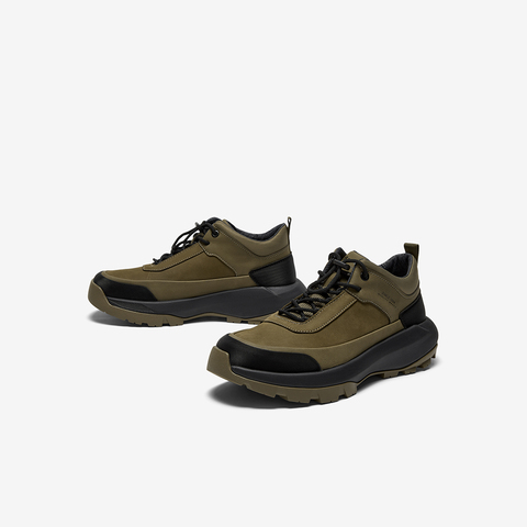 Bata时装靴男2025冬季商场新款通勤户外休闲系带低靴FDF09DD5