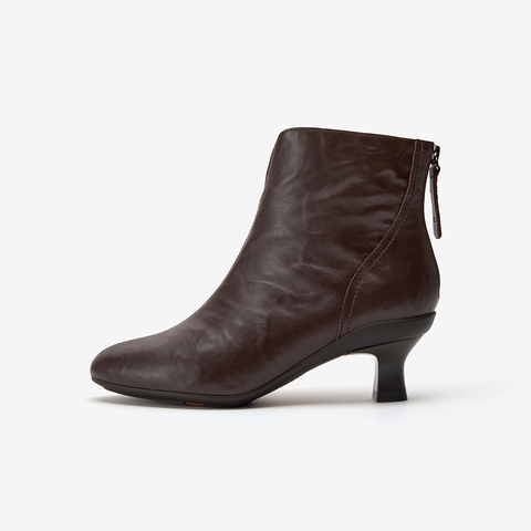 Bata时装靴女2025冬商场新款羊皮软底优雅粗跟通勤短筒靴AIR53DD5