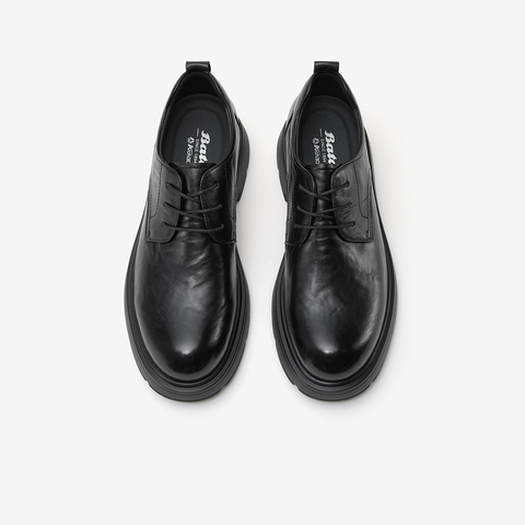 Bata通勤皮鞋男2025冬季商场新款牛皮纹理通勤商务皮鞋92H01DM5