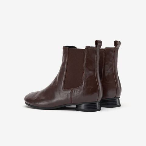 Bata切尔西靴女2025冬商场新款英伦风抓纹羊软底短筒靴ABC40DD5