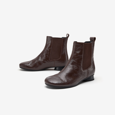 Bata切尔西靴女2025冬商场新款英伦风抓纹羊软底短筒靴ABC40DD5