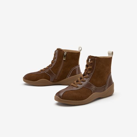 Bata休闲靴女2025冬季商场新款时尚百搭低跟运动靴ALI71DD5