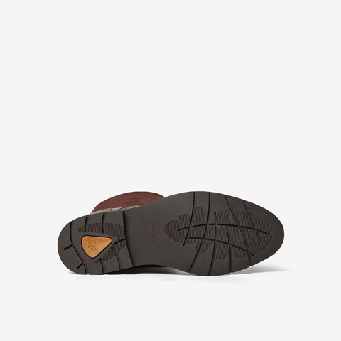 Bata西部靴女2025冬商场新款英伦牛仔靴粗跟牛羊皮长筒靴67012DG5