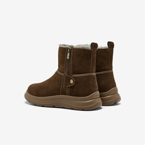 Bata时装靴男2025冬商场新款英伦风牛皮通勤羊毛保暖低靴FFY01DD5