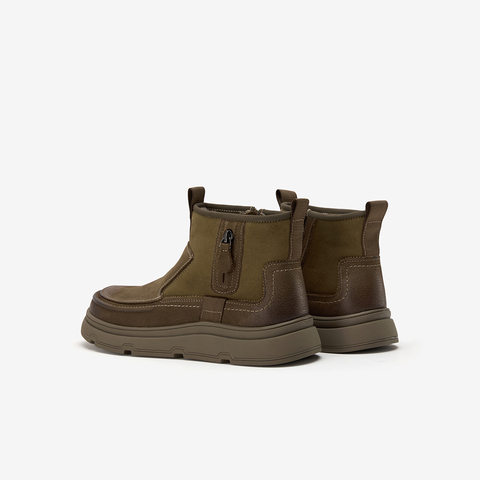 Bata皮靴男2025冬季商场新款加绒休闲百搭通勤低靴79338DD5