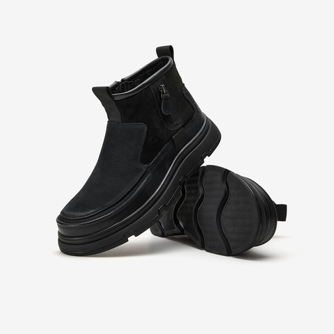 Bata皮靴男2025冬季商场新款加绒休闲百搭通勤低靴79338DD5