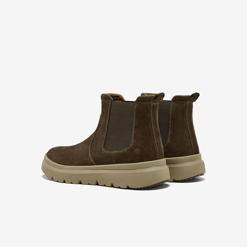 Bata切尔西靴男2025冬商场新款英伦通勤牛剖皮厚底低靴30762DD5