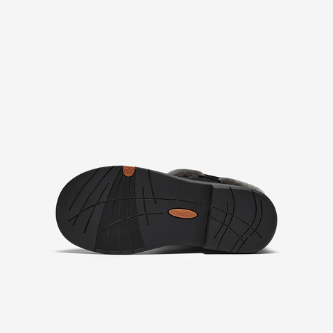 Bata雪地靴女2025冬季商场新款牛剖皮保暖羊毛厚底雪顶靴AKQ55DS5