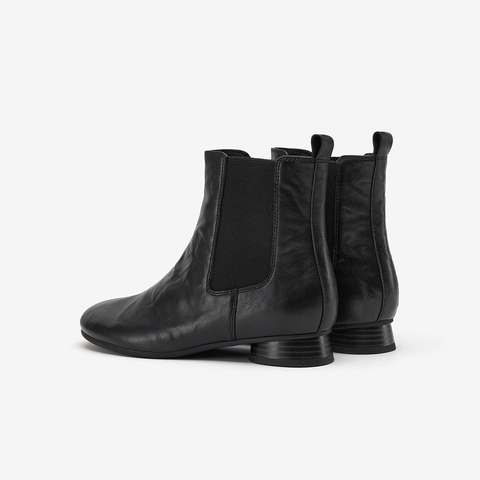 Bata切尔西靴女2025冬商场新款英伦风抓纹羊软底短筒靴ABC40DD5