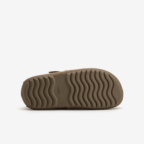 Bata勃肯鞋女2025冬商场新款英伦牛剖皮保暖厚底毛毛单鞋31503DM5