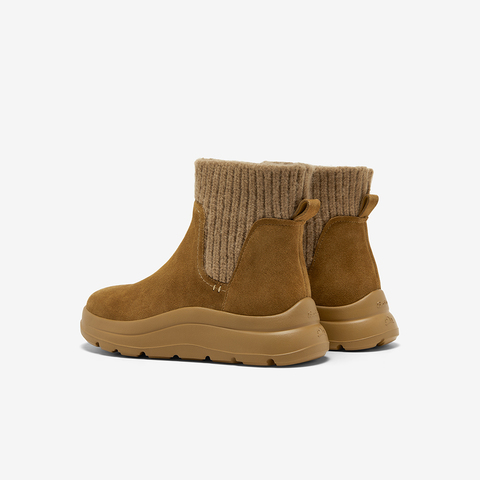 Bata瘦瘦靴女2025冬新款牛剖皮英伦风厚底袜靴弹力短靴AD147DD5