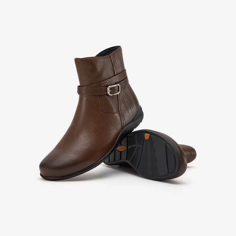 Bata时装靴女2025冬季商场新款百搭软底羊皮通勤短筒靴AWM65DD5