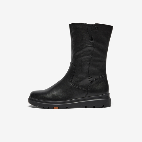 Bata时装靴子女2025冬季商场新款羊皮保暖厚软底通勤长靴ABN70DS5