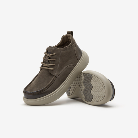 Bata皮靴男2025冬季商场新款时尚百搭保暖厚底牛皮低靴H5915DD5