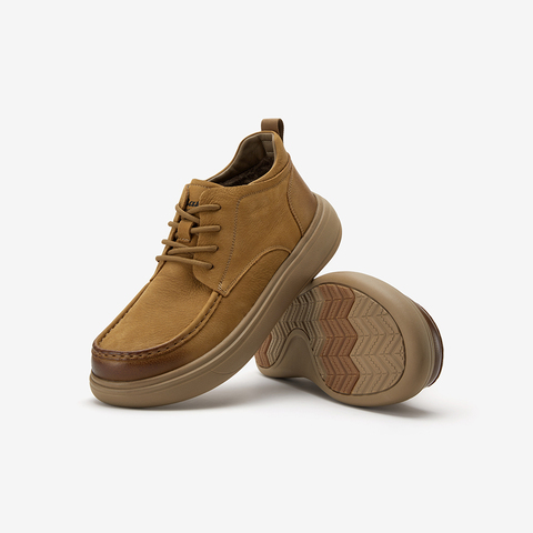 Bata皮靴男2025冬季商场新款时尚百搭保暖厚底牛皮低靴H5915DD5