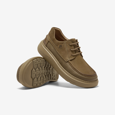 Bata休闲皮鞋男2025秋季商场新款英伦百搭厚底牛皮单鞋26456CM5