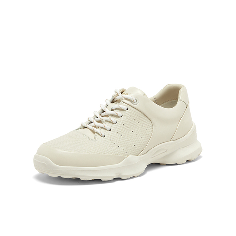 Bata休闲鞋女2025春秋商场新款牛皮复古厚底轻便运动鞋UVG01AM6