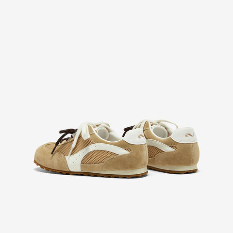 Bata休闲鞋女2025春秋新款通勤百搭德训轻便透气运动鞋B6831AM6