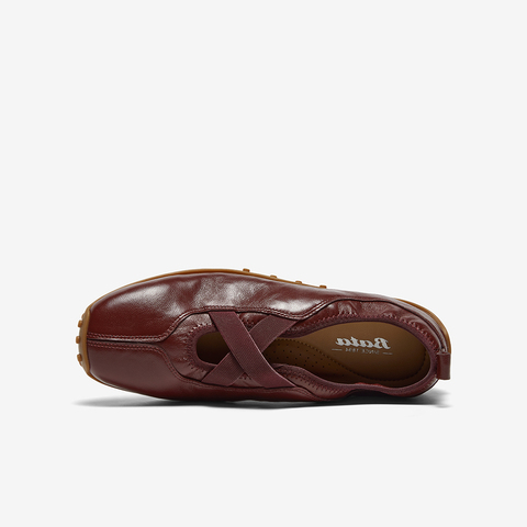 Bata休闲芭蕾舞玛丽珍2025春秋商场新款羊皮豆豆底单鞋ABI22AA6