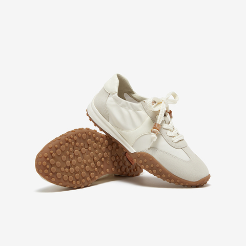 Bata阿甘鞋女2025夏季商场新款牛皮厚底德训休闲运动鞋AZX06AM6