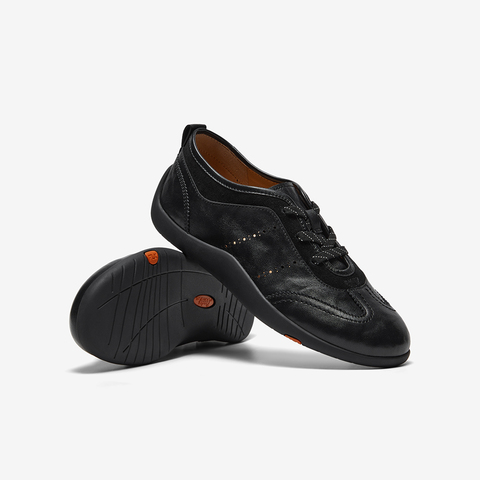 Bata羊皮书德训女2025春秋季商场新款时尚软底休闲运动鞋ALI57AM6