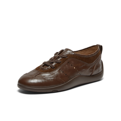 Bata羊皮书德训女2025春秋季商场新款时尚软底休闲运动鞋ALI57AM6