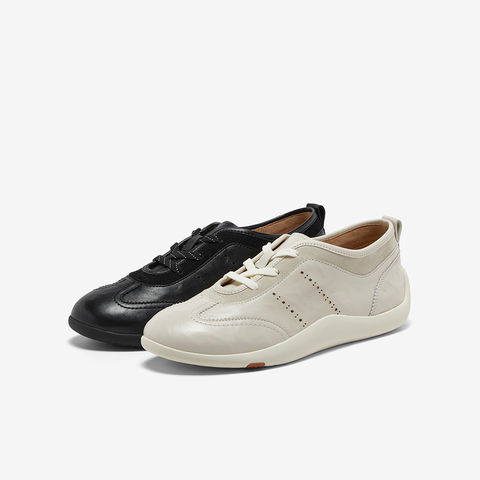 Bata羊皮书德训女2025春秋季商场新款时尚软底休闲运动鞋ALI57AM6