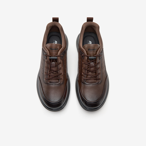 Bata休闲皮鞋男2026春商场新款时尚百搭舒适通勤休闲单鞋20583AM6