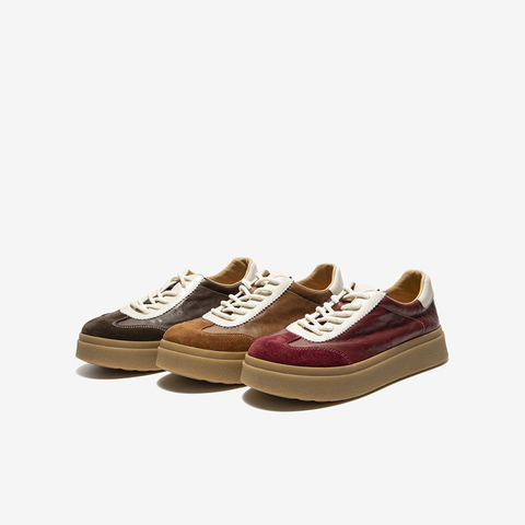 Bata休闲鞋女2026春季商场新款通勤百搭德训鞋运动厚底板鞋UZL01AM6