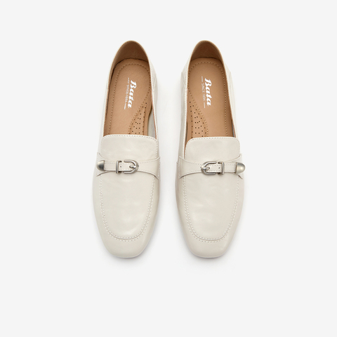 Bata乐福鞋女2026春季商场新款时尚舒适通勤软底羊皮单鞋AVL72AA6