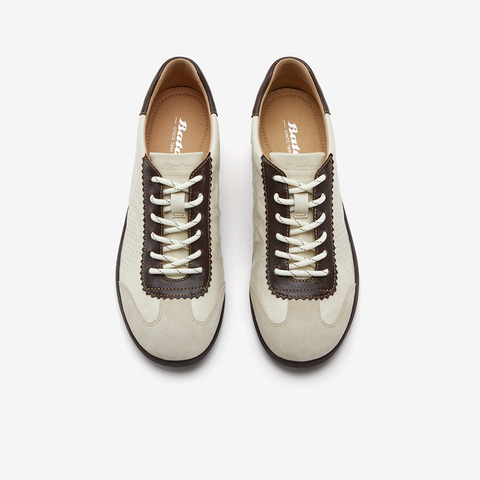 Bata羊皮书女2026春季商场新款德训内增高运动软底休闲鞋ALI73AM6