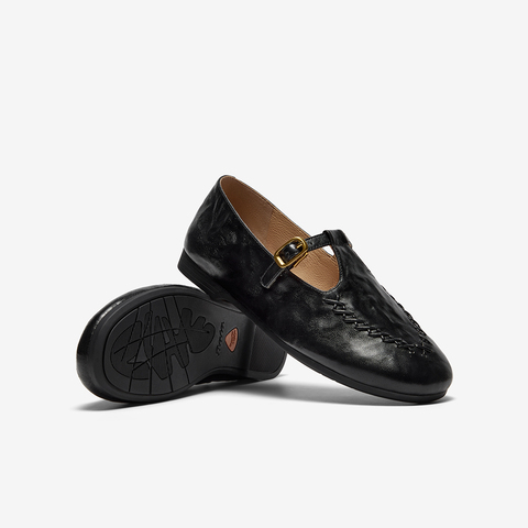 Bata麦穗玛丽珍2026春季商场新款复古英伦羊皮软底乐福鞋AUO33AA6