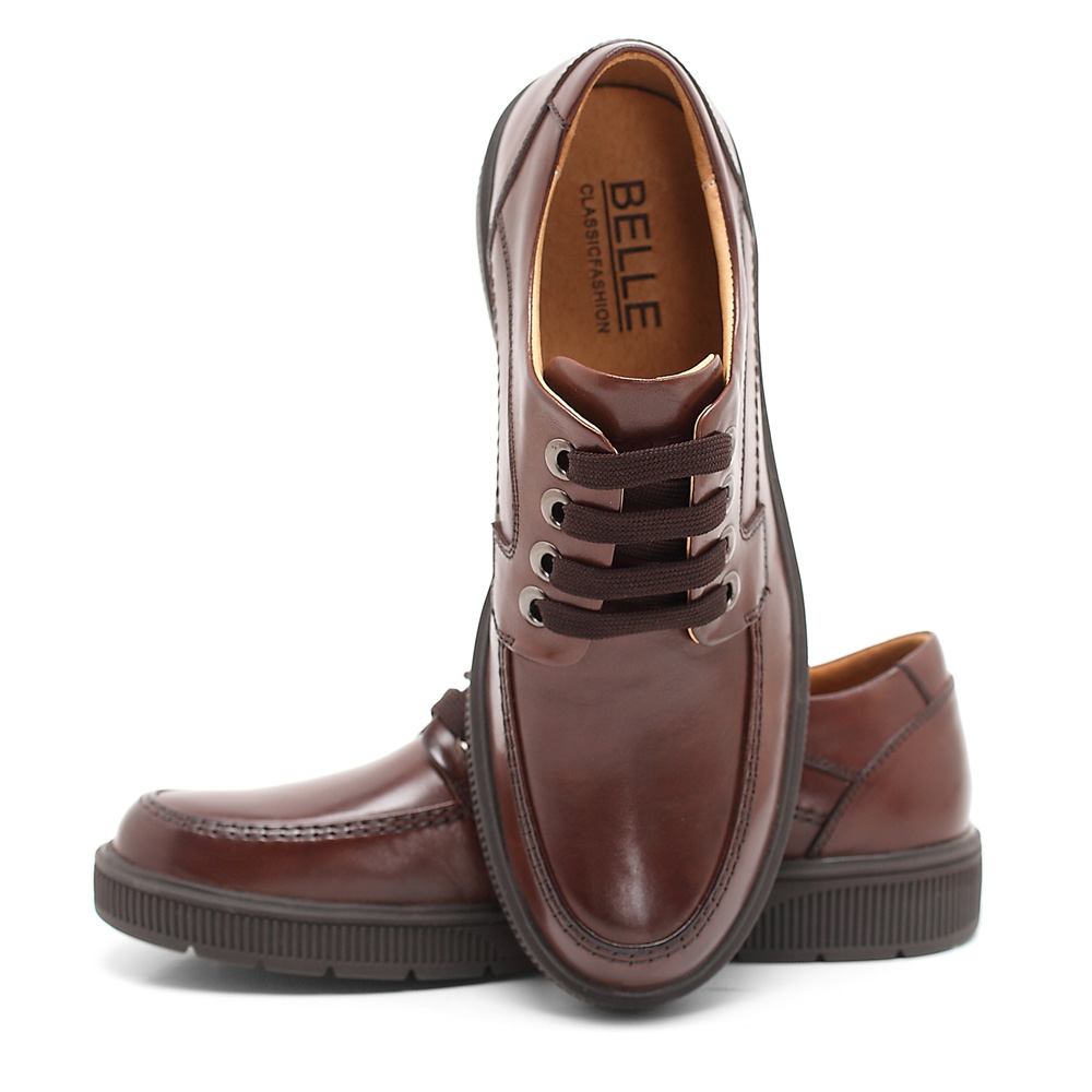 belle/百丽秋季棕改色皮男鞋8203-cm1