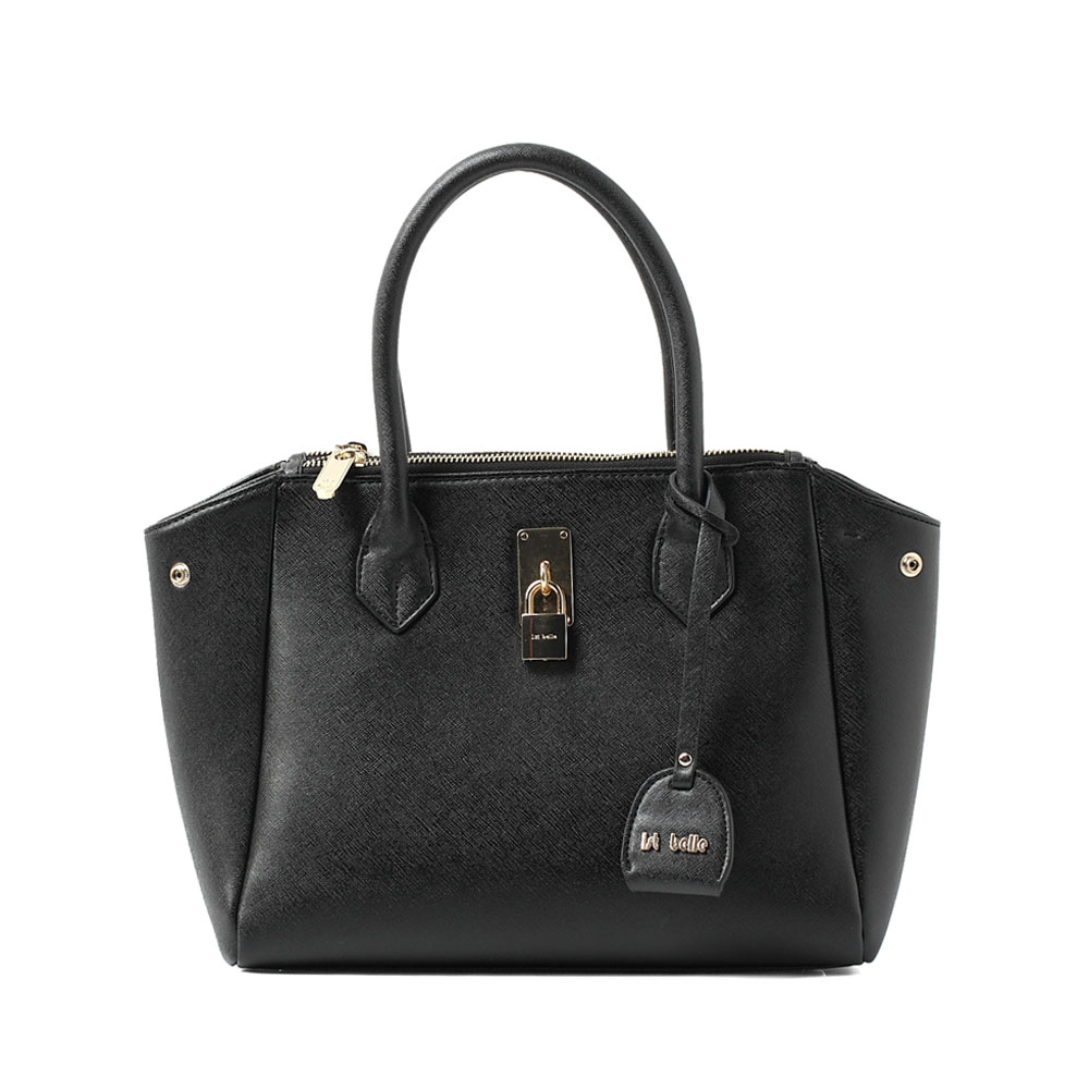 ist belle/百丽箱包秋季黑色油蜡人造革手袋x2547cx3