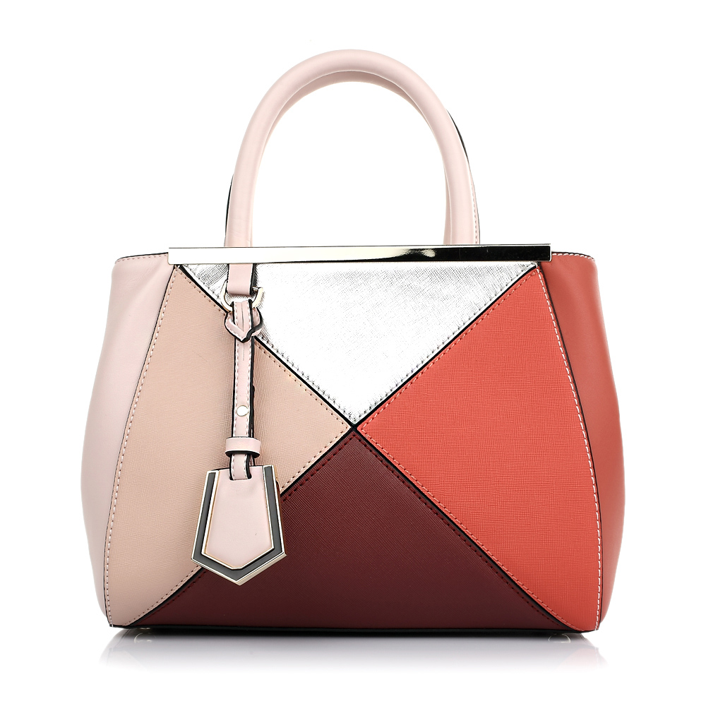 ist belle/百丽箱包2015春季红/粉pu拼接迷你手提斜挎手袋fd956ax5