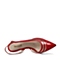 BELLE/百丽春季专柜同款红/白色漆牛皮女凉鞋3Z4B7AH6 专柜1