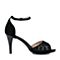 BELLE/百丽夏季专柜同款黑色羊绒皮革女凉鞋Q2L1DBL6