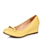 BELLE/百丽秋专柜同款黄羊皮经典坡跟女单鞋BDO16CQ6