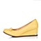 BELLE/百丽秋专柜同款黄羊皮经典坡跟女单鞋BDO16CQ6