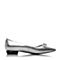 BELLE/百丽春专柜同款银色金属牛皮女单鞋Q8C1DAQ7