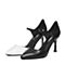 BELLE/百丽春专柜同款白/黑时尚优雅牛皮女凉鞋BLZ30AK7