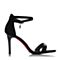 BELLE/百丽夏季专柜同款羊皮黑色超高跟女凉鞋R1K1DBL7