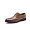 BELLE/百丽秋季专柜同款棕色牛皮商务正装布洛克鞋男皮鞋4ZJ01CM7